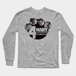 The 4 Marx Brothers at Paramount monotone version Long Sleeve T-Shirt